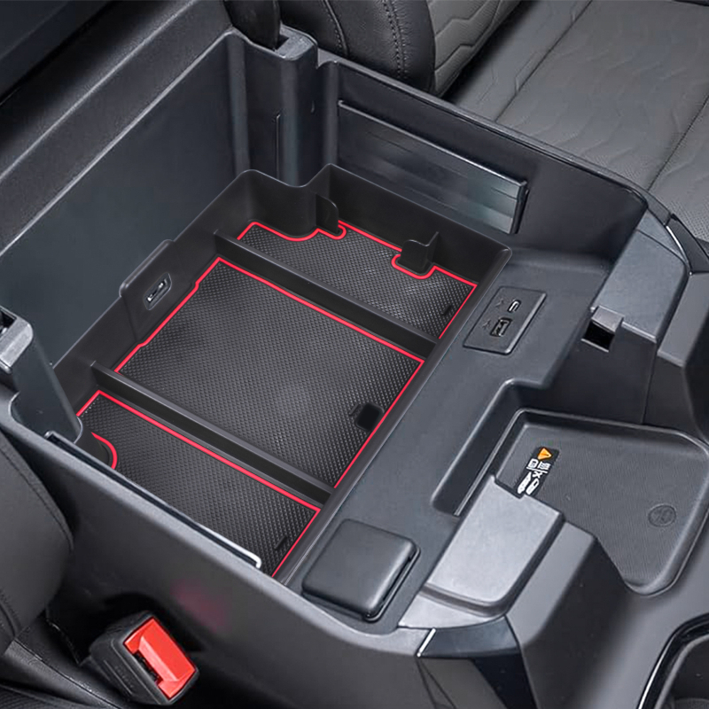 Könyöklő tárolóedény GMC Sierra 22–24 és Chevy Silverado számára – ABS, belső használatra, vízálló, testreszabható, fogantyúval