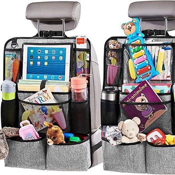 Autóülés hátsó részéhez tartozó tároló táska, akasztószervező, vízálló Oxford anyagból, testreszabható, fogantyúval, univerzális