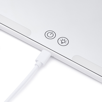 LED veidrodėlis automobiliui su ABS rėmeliu ir aliuminio veidrodžio paviršiumi (neelektrinis; tinkamas automobiliui ir namams; logotipo spauda įmanoma)