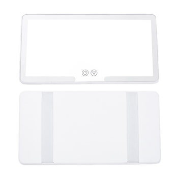 LED veidrodėlis automobiliui su ABS rėmeliu ir aliuminio veidrodžio paviršiumi (neelektrinis; tinkamas automobiliui ir namams; logotipo spauda įmanoma)