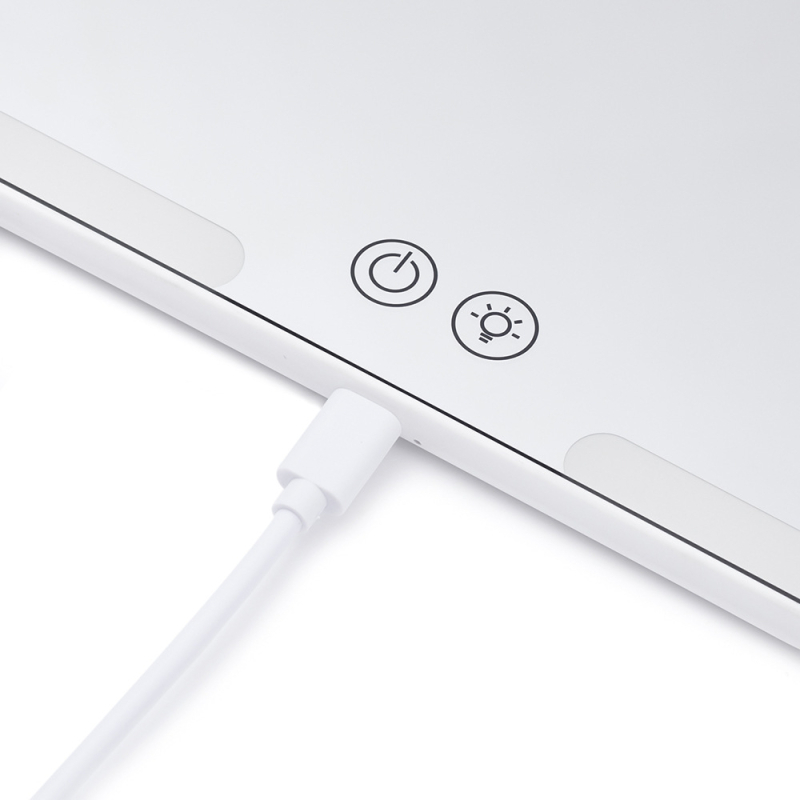 LED veidrodėlis automobiliui su ABS rėmeliu ir aliuminio veidrodžio paviršiumi (neelektrinis; tinkamas automobiliui ir namams; logotipo spauda įmanoma)