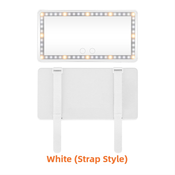 LED automobilių makiažo veidrodis su liečiamuoju reguliavimu, trijų spalvų šviesos šaltinis, HD veidrodis, ABS rėmas