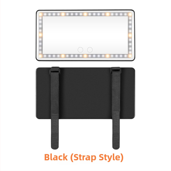 LED automobilių makiažo veidrodis su liečiamuoju reguliavimu, trijų spalvų šviesos šaltinis, HD veidrodis, ABS rėmas