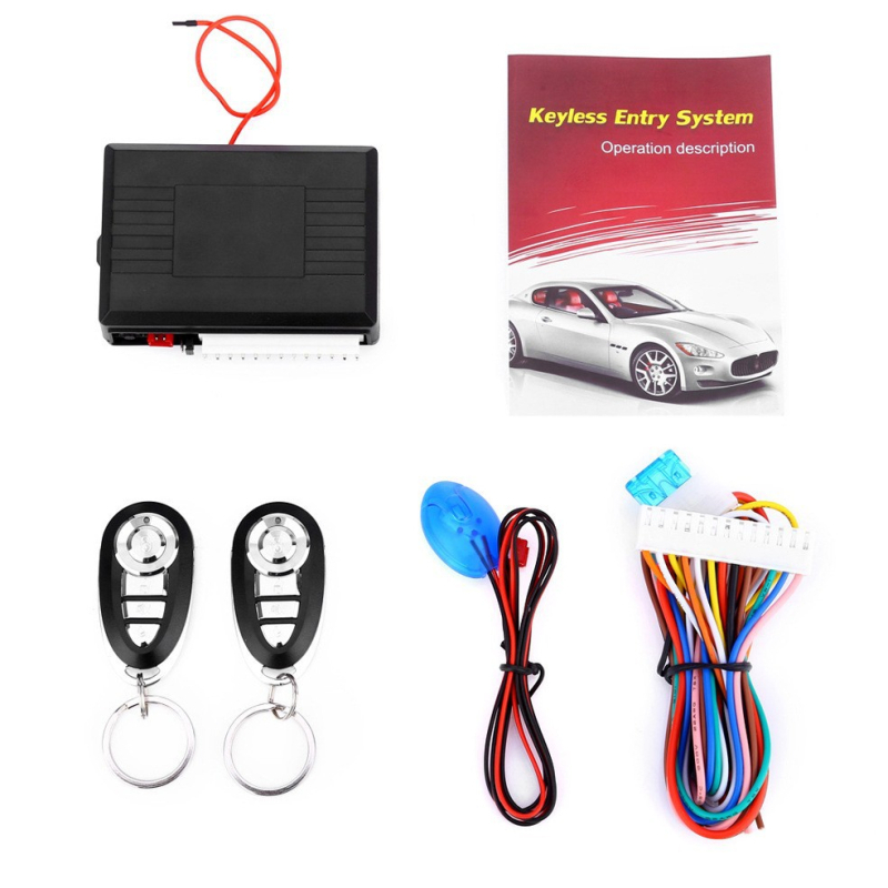 Sustav centralnog zaključavanja automobila s bezključnim ulazom, 12V motor, daljinski upravljač 315–433.92 MHz, domet 100 m, plastično kućište