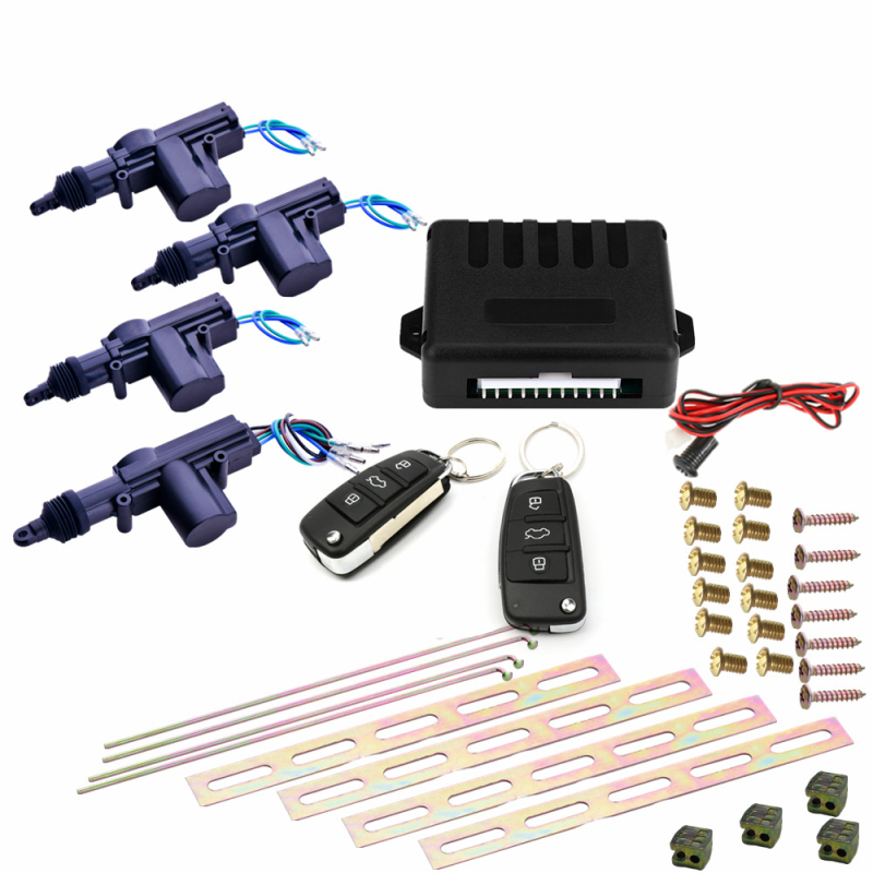 LB-501 Motoros központi zár távirányítóval, 12V, 100 m hatótávolság, 433,92 MHz, műanyag