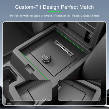 Toyota 4Runner középkonzol zárható tároló, modell Metal 0080, Snap-On telepítés, rozsdamentes acél, belső alumíniumötvözet