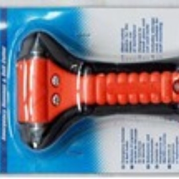Set ciocan de urgență două în unu cu cuțit de tăiere, ABS și oțel carbon 45#, portabil, 90 g / 170 g