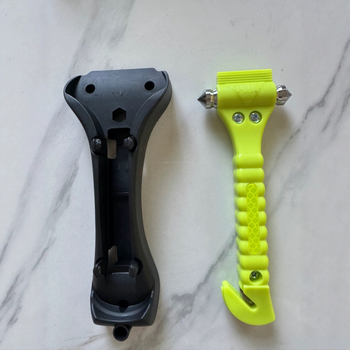 Autóbiztonsági kalapács, 2 az 1-ben, többfunkciós életmentő eszköz, ABS és szénacél, 142 g