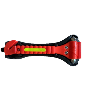 Autóbiztonsági kalapács, 2 az 1-ben, többfunkciós életmentő eszköz, ABS és szénacél, 142 g