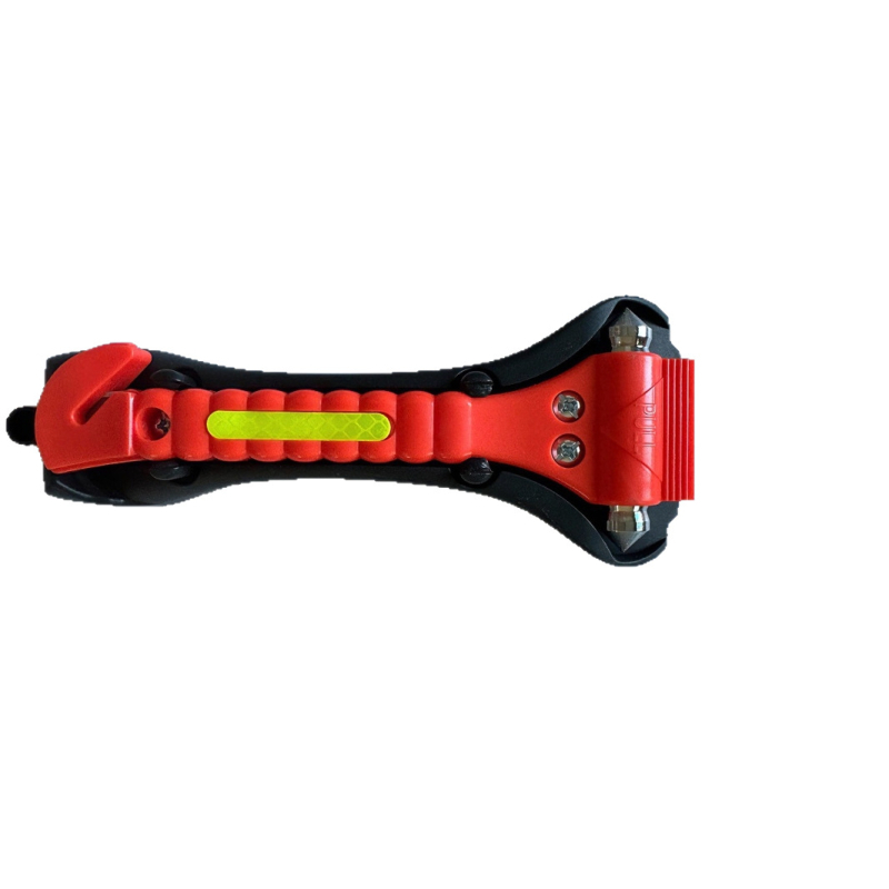 Autóbiztonsági kalapács, 2 az 1-ben, többfunkciós életmentő eszköz, ABS és szénacél, 142 g