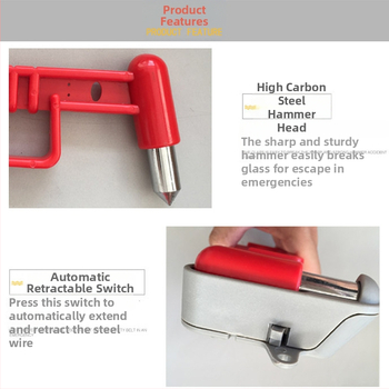 Bussi/metro ohutushaamer traadiga – mudel 839-2, Oude, ABS + süsinikteras, 260 g