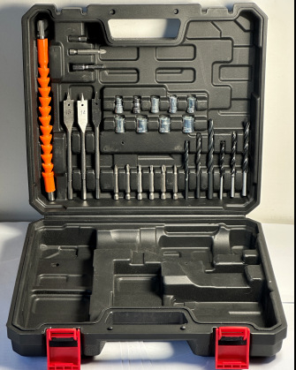 Hordozható otthoni használatra szánt multifunkcionális szerszámkészlet elektromos fúróval; testre szabható opciók; import nélkül