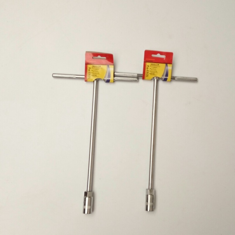 Т-тип торцев ключ с D-образна дръжка, външен шестостенен ключ, 50# стомана, дължина 400 мм, галванизирано покритие, тегло 0,5 кг