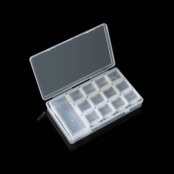 Box in box (1+13) φορητό διαφανές κουτί αποθήκευσης με διαχωριστικά - PP πλαστικό, χωρητικότητα 2L, με καπάκι