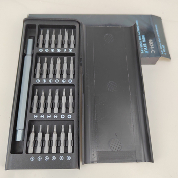 25-в-1 комплект отвертки за дома за разглобяване и ремонт на компютри и мобилни устройства — прецизен инструментален набор, изработен от хром-ванадий стомана (Cr-V)