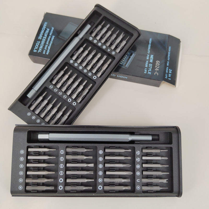 25-в-1 комплект отвертки за дома за разглобяване и ремонт на компютри и мобилни устройства — прецизен инструментален набор, изработен от хром-ванадий стомана (Cr-V)