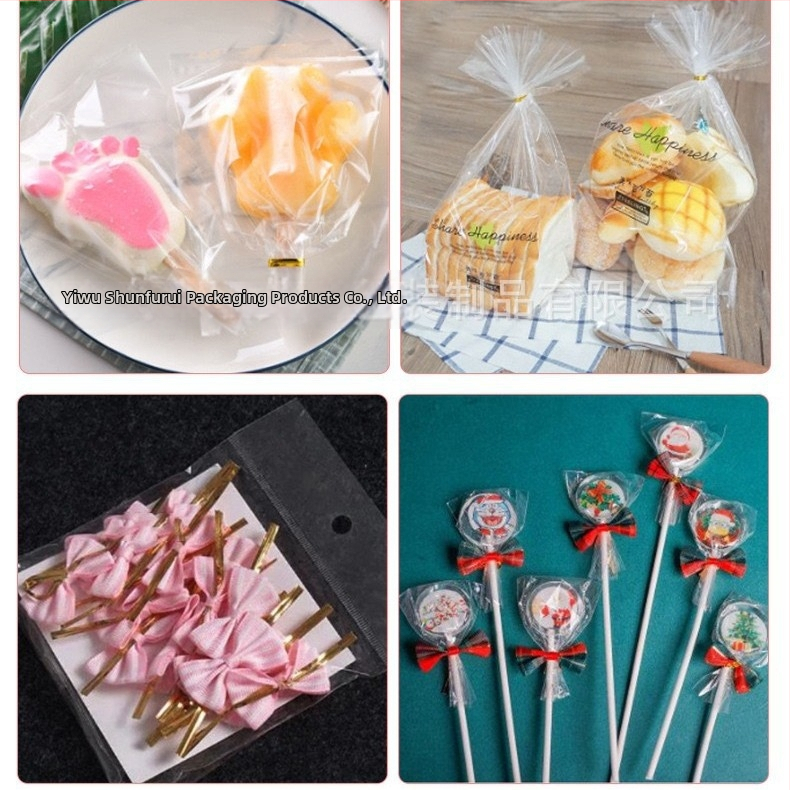 Shunfray Lollipop pakendamise tihendushange PET + raudtraatkomposiit, küpsetustoodete kottidele, V-0 tulekindlus