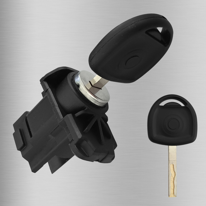 Opel autóajtó zármag két kulccsal – réz zármag, alkatrészek: cinkötvözet és műanyag, egyedi feldolgozás