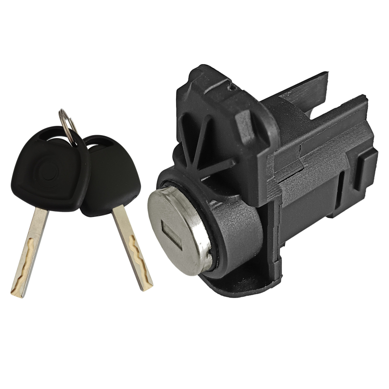 Opel autóajtó zármag két kulccsal – réz zármag, alkatrészek: cinkötvözet és műanyag, egyedi feldolgozás