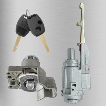cilindru de încuire auto Happy key, aliaj zinc, compatibil cu Honda CR-V (2007-2011), Civic (2006-2008), Fit (2009-2011), cu două chei cu două găuri