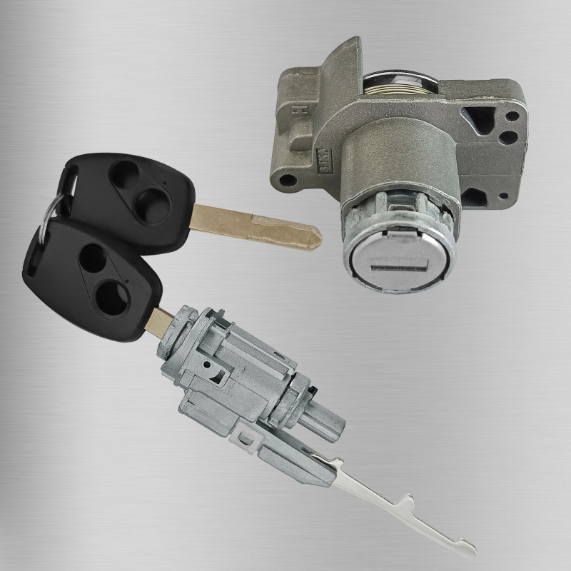 cilindru de încuire auto Happy key, aliaj zinc, compatibil cu Honda CR-V (2007-2011), Civic (2006-2008), Fit (2009-2011), cu două chei cu două găuri
