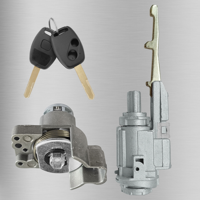 cilindru de încuire auto Happy key, aliaj zinc, compatibil cu Honda CR-V (2007-2011), Civic (2006-2008), Fit (2009-2011), cu două chei cu două găuri