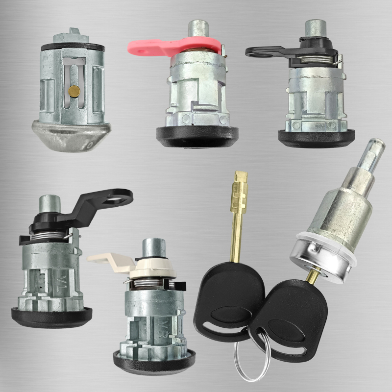 Ford Transit Mk5 1994–2000 Комплект стартово заключване за предна и задна част, 6 части + 2 ключа; автомобилен противоугонен механизъм; цилиндър на заключване: A; материали: цинкова сплав, пластмаса, желязо