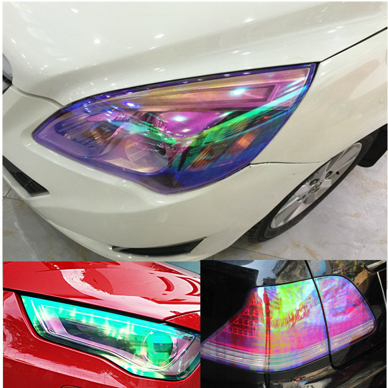 Film PVC pentru faruri auto — film transparent cu schimbare de nuanță pentru faruri, stopuri și faruri de ceață