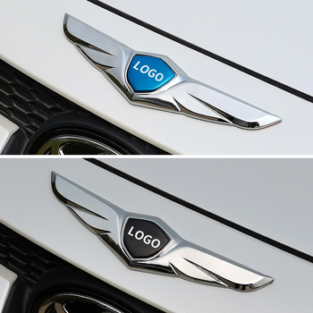 Kapoti kleeps auto jaoks, 3D tiibade muster, kohandatav, kleepuv auto decal 3D logoga