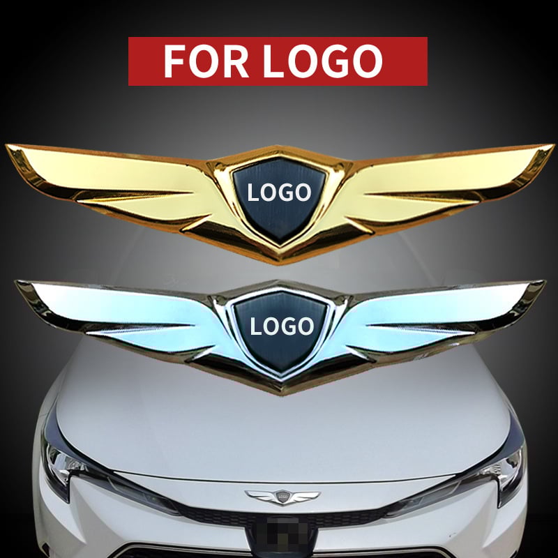 Kapoti kleeps auto jaoks, 3D tiibade muster, kohandatav, kleepuv auto decal 3D logoga