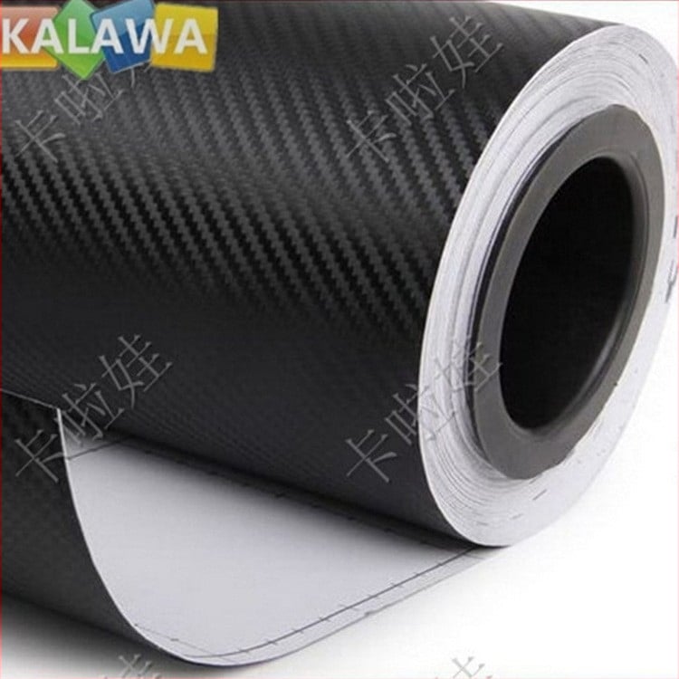 Auto kleebised süsinikkiust PVC-filmist, 3D süsinikkiust kude muster, kleepuv, pikkus 30 m