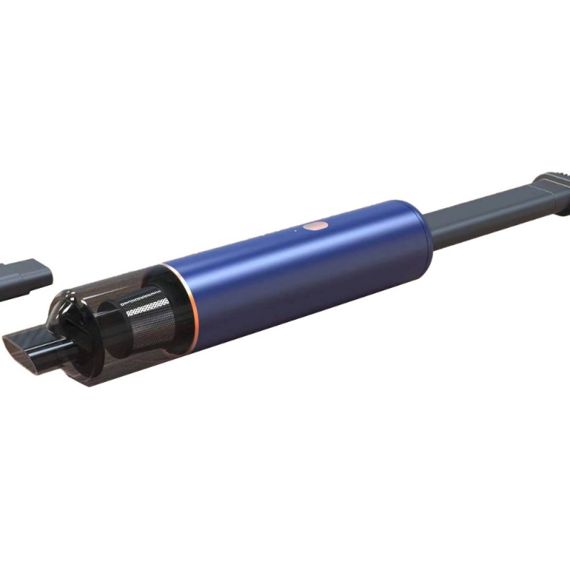 Juhtmevaba käepärane auto tolmuimeja lameotsikuga, 100 W, imavus 10–15 kPa, sisseehitatud 801–1000 mAh aku, USB toide, müratase 46–70 dB