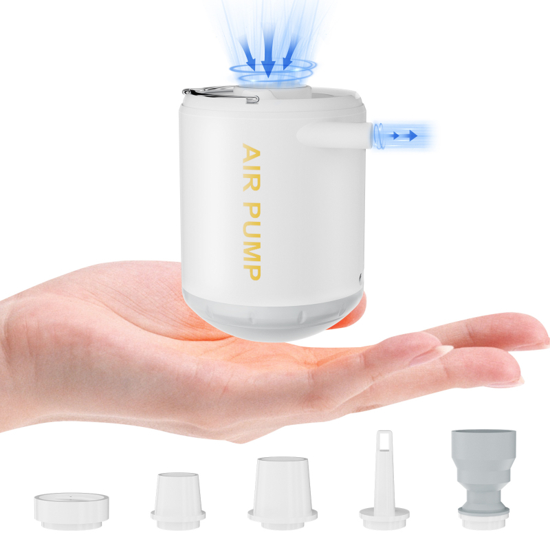 Volip USB захранвана 80W преносима мини помпа за въздух за домашна и външна употреба, цифров дисплей, осветление, поток на въздуха над 70 л/мин