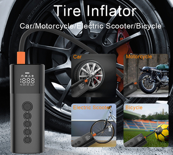 Digitālā automašīnas riepu sūknis, kompakta 12V, USB-C barošanas avots, displejs, riepu spiediena mērinstrument, 35 L/min