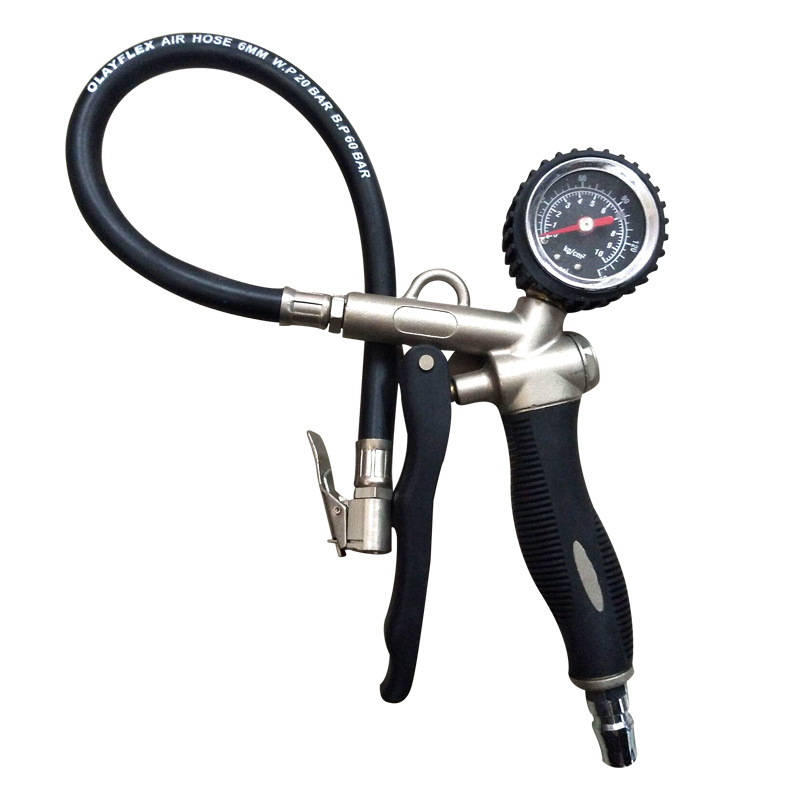 Manometru digital pentru pneuri cu iluminare, interval 0-10 bar, rezoluție 0,5 psi, alimentare cu baterie AAA, afișaj în mai multe unități