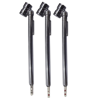 Manometar za tlak automobilske gume s metalnim kućištem, prenosiv, raspon mjerenja 10-120 jedinica, više mjernih jedinica