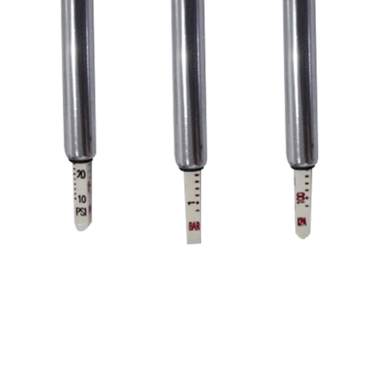Manometar za tlak automobilske gume s metalnim kućištem, prenosiv, raspon mjerenja 10-120 jedinica, više mjernih jedinica