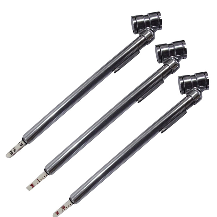 Manometar za tlak automobilske gume s metalnim kućištem, prenosiv, raspon mjerenja 10-120 jedinica, više mjernih jedinica