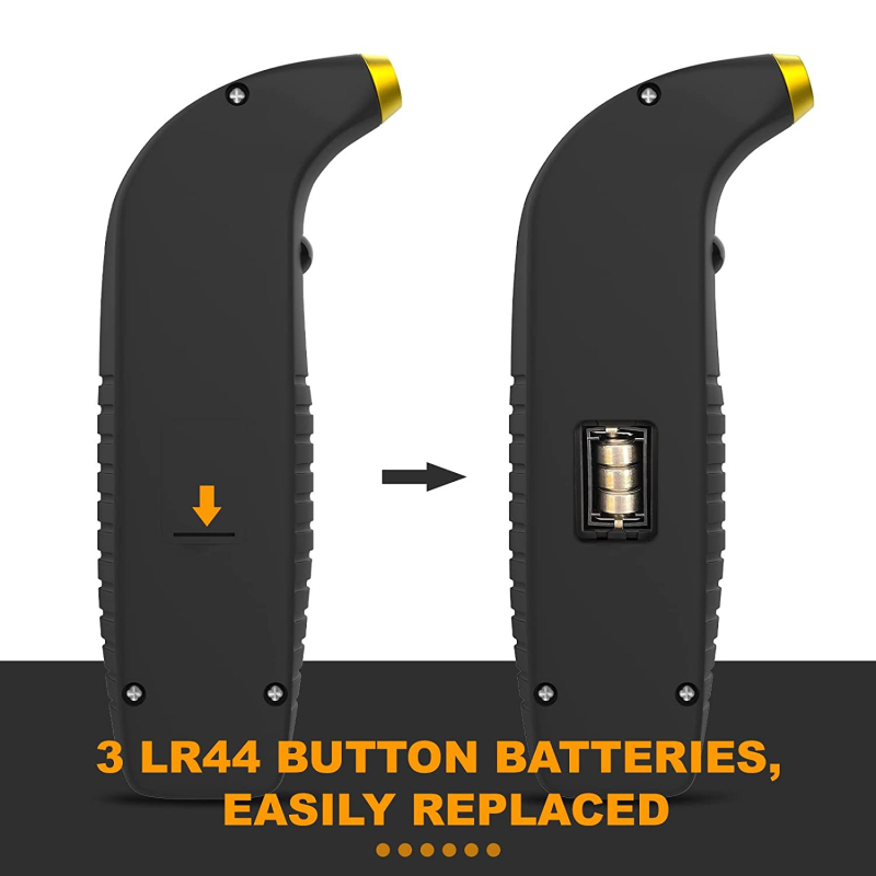 Дигитален манометър за автомобилни гуми с подсветка на дисплея, диапазон 0–10 bar, резолюция 0.1 psi, точност ±1 psi, модел MD-4