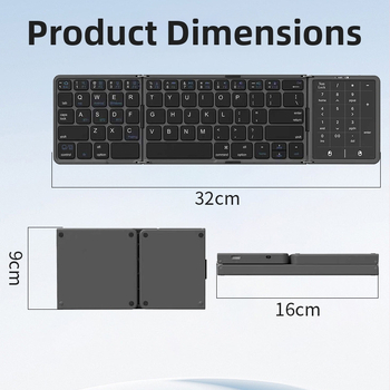 Vezeték nélküli Bluetooth billentyűzet X30c — univerzális okostelefonokra és tabletekre, Bluetooth interfész, méretek 30×9×0,9 mm, ergonomikus kialakítás