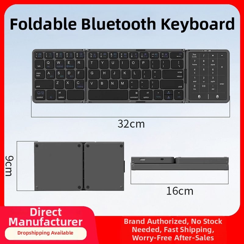 Vezeték nélküli Bluetooth billentyűzet X30c — univerzális okostelefonokra és tabletekre, Bluetooth interfész, méretek 30×9×0,9 mm, ergonomikus kialakítás