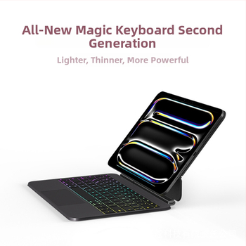 DOQO E11 Bluetooth vezeték nélküli billentyűzet iPad M2/M4 11–13 hüvelyk; váza 1:1 alumínium ötvözet; mágneses lebegő kialakítás