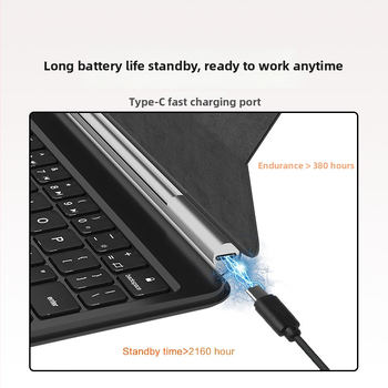Bluetoothi traadita klaviatuur Samsung Tab 11-toll / 12,4-toll, Yongxiangtai brändilt; ühildu Galaxy Tab S7/S8/S9; kaal 565 g; OEM/privaatse märgi valik.