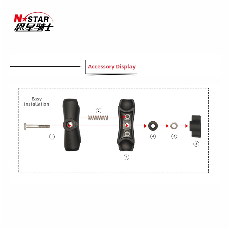 Auto držiak na telefón/tablet so 9 cm predĺženým ramenom a 1 palcovou univerzálnou reguláciou; Mercy Knight, model NPHA-9CM ARM; kompatibilné s iPhone, iPad a iPod.