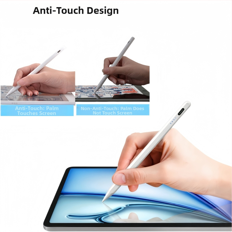 iPad stilus su prieš atsitiktinį prisilietimą, magnetinis prisirišimas, pasvirimo jutiklis, keičiamas patarimas, modelis P9
