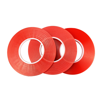 PET dubultās līmlentes, caurspīdīga, biezums 0.2 mm, temperatūras izturība ilgtermiņā 70°C / īslaicīgi 100°C; piemērota viedtālruņu korpusiem, LCD ekrāniem, planšetdatoriem, ABS automobiļu komponentēm