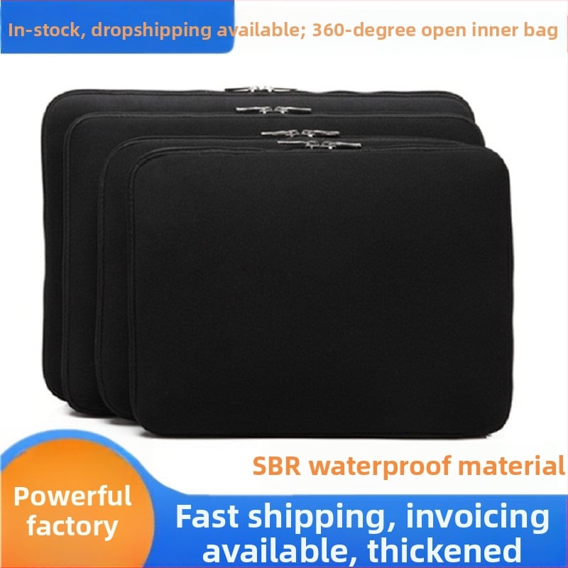 Husă neopren cu fermoar dublu pentru laptop Apple și tabletă Huawei, impermeabilă, ultraușoară, izolație, antibacteriană, rezistentă la uzură