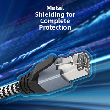 Type-C to RJ45 Gigabit Ethernet adapter — Szövött kábel, Windows 7 kompatibilis, Modell L003-53E-UTP-C2.0M