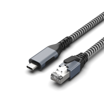 Type-C to RJ45 Gigabit Ethernet adapter — Szövött kábel, Windows 7 kompatibilis, Modell L003-53E-UTP-C2.0M
