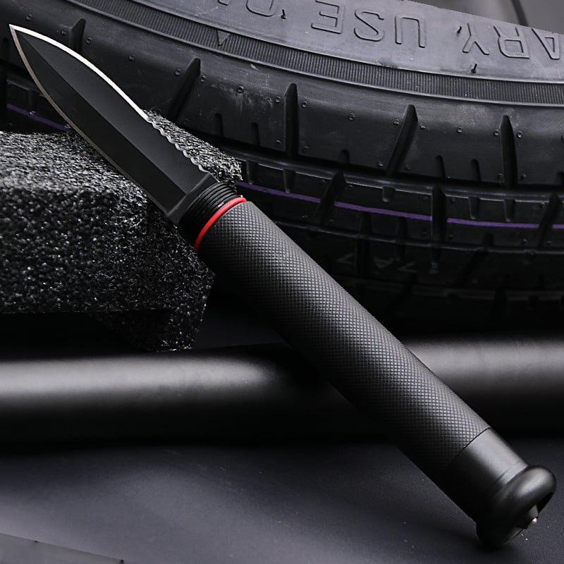 Φακός LED επαναφορτιζόμενος με δέσμη T6, πολυλειτουργικό αυτοκινητικό χτύπημα ασφαλείας με ακίδα αυτοάμυνας, σώμα από κράμα αλουμινίου, φόρτιση USB, χωρητικότητα 5000mAh, εμβέλεια >500 m